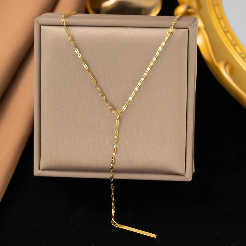 Gold Anti Tarnish Aurora Drop Neckpiece
